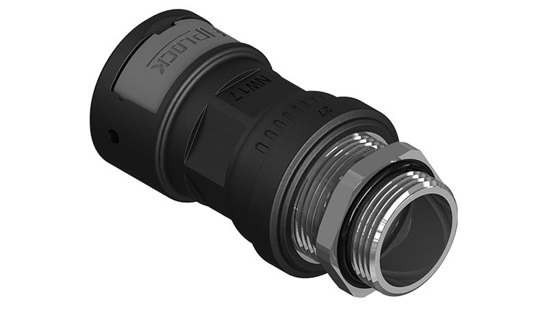 Anschlussverschraubung Zugentlastung, gerade, metrisch, Metallgewinde, kurz